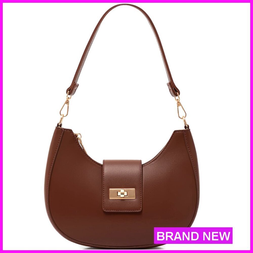 Vegan Leather Crossbody Shoulder Bag Hobo Tote with Removable Straps